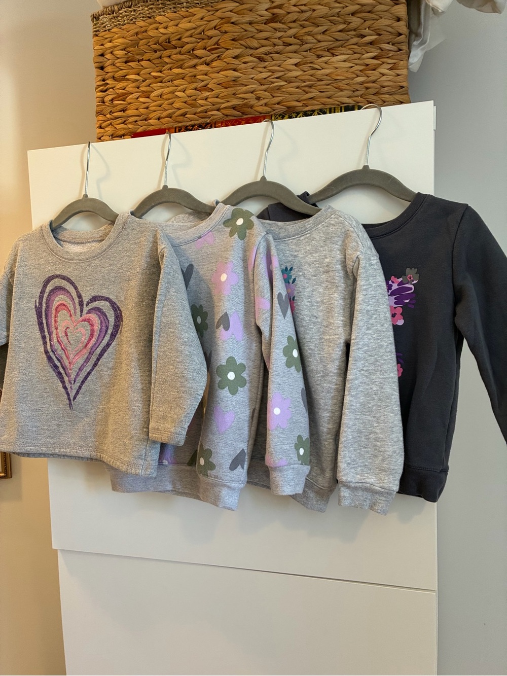 3T Girls' Sweatshirt Bundle – Hearts Unicorns, Flowers, Butterflies